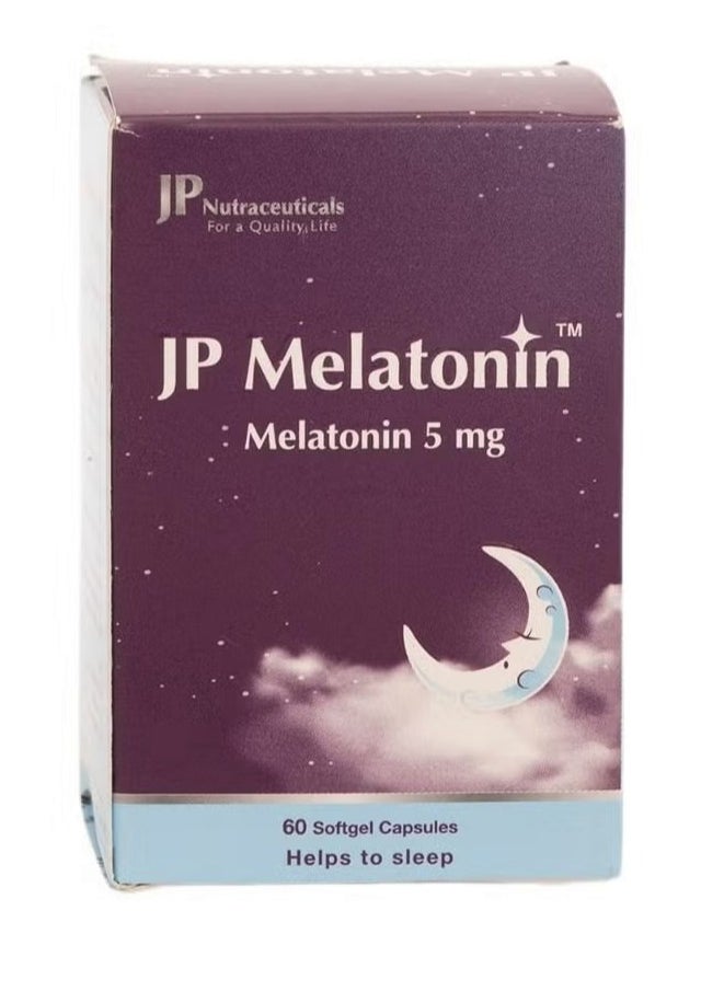 JP Nutraceuticals JP Nutraceuticals 5mg Melatonin Softgel 60 Capsule  - Image 1