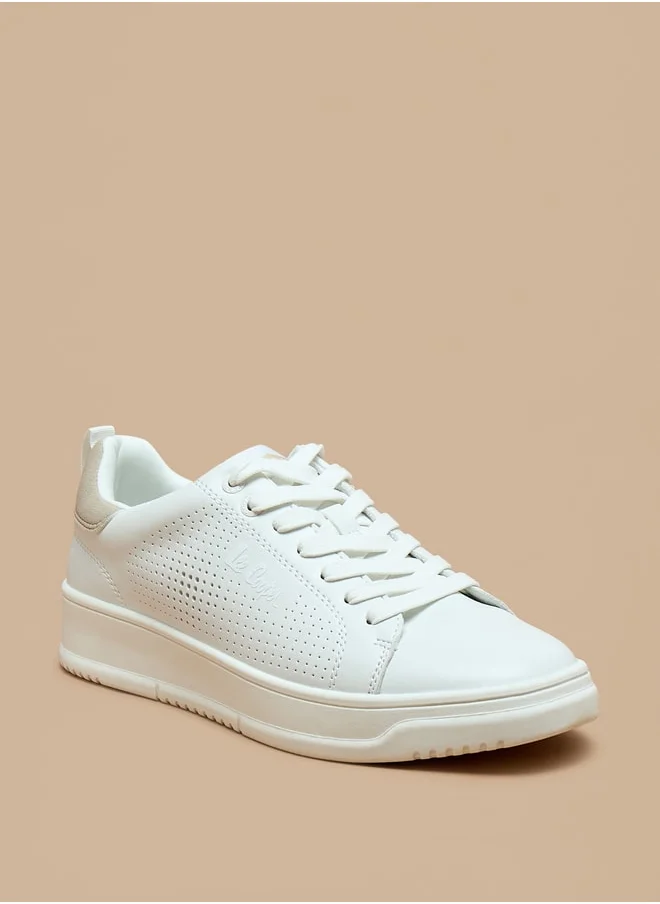 لي كوبر Women's Low Ankle Sneakers with Lace-Up Closure