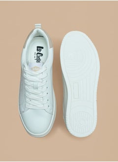 Lee Cooper حذاء رياضي نسائي منخفض الكاحل مع رباط للإغلاق  - Image 4