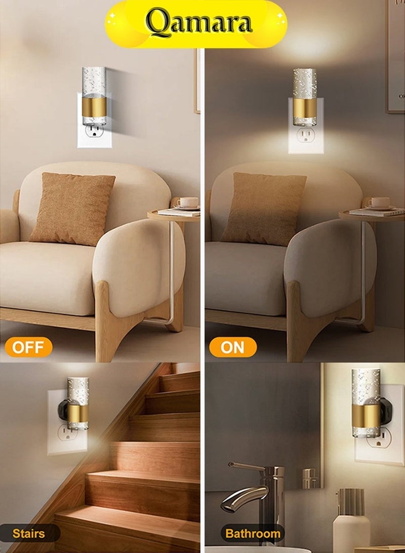  قمرة مصباح حائط LED ذكي يتميز بخاصية التشغيل التلقائي عند الغسق والإيقاف عند الفجر، وله مظهر كريستالي أنيق، وهو لا يتطلب تشغيلاً يدويًا. - Image 4