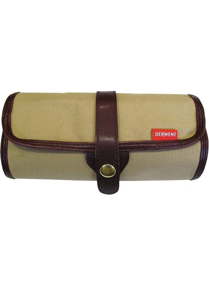 ديروينت مقلمة أقلام رصاص من ديروينت 700434، حامل أقلام من القماش، تحمل ما يصل إلى 30 قلم رصاص ولوازم (2300671)، بني - Image 1