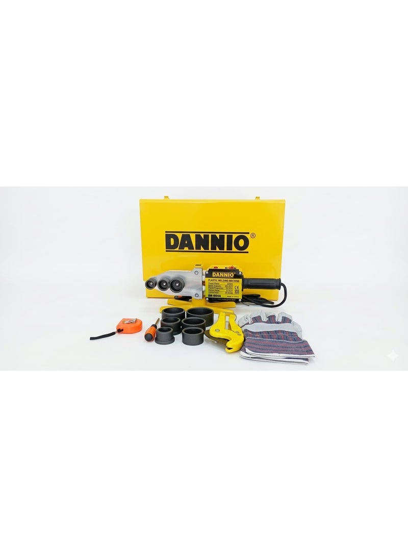 Dannio Plastic Pipe Welding Machine, Plastic Pipe Welding Kit, With 6 Diffrent Size Welding Head, PPR/PE Pipe Electric Heating Hot-Melt Tool, 0-320℃ Adjustment, With Iron Box + Heatproof Gloves + Pipe Scissors + Screw Driver + Measuring Tape, - Image 4