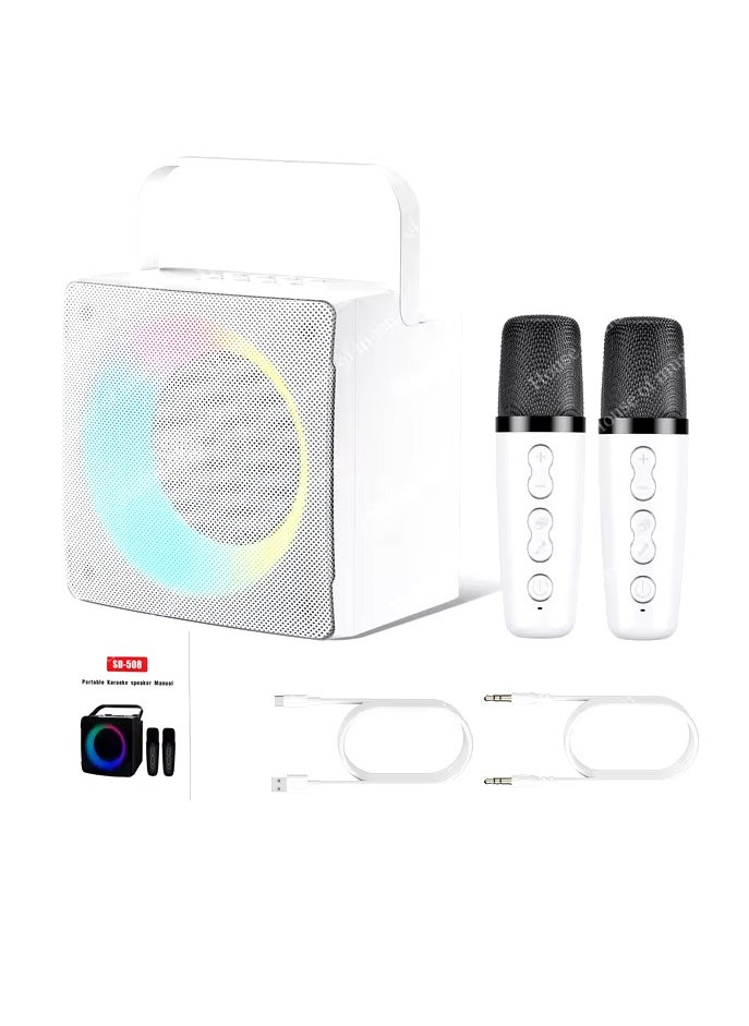SDRD SD-508 Home KTV Outdoor Portable Bluetooth Speaker with Dual Wireless Microphones  - Image 1