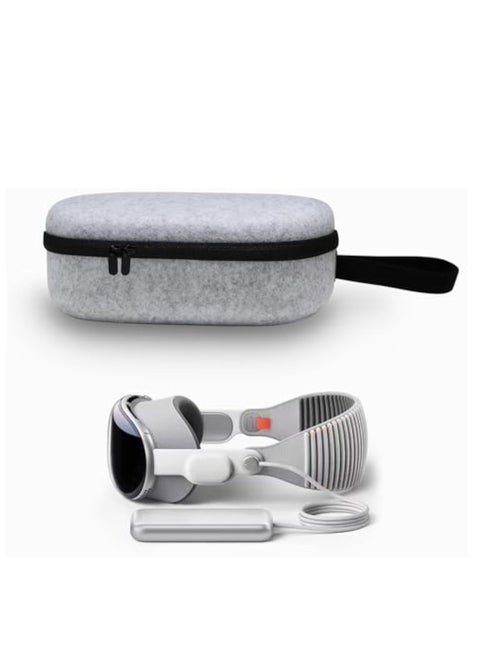 Carrying Case Compatible with Apple Vision Pro, VR Gaming Headset and Touch Controllers Accessories, Accessories Organizer Storage Hard Shell Travel Case for Apple Vision VR, Gray