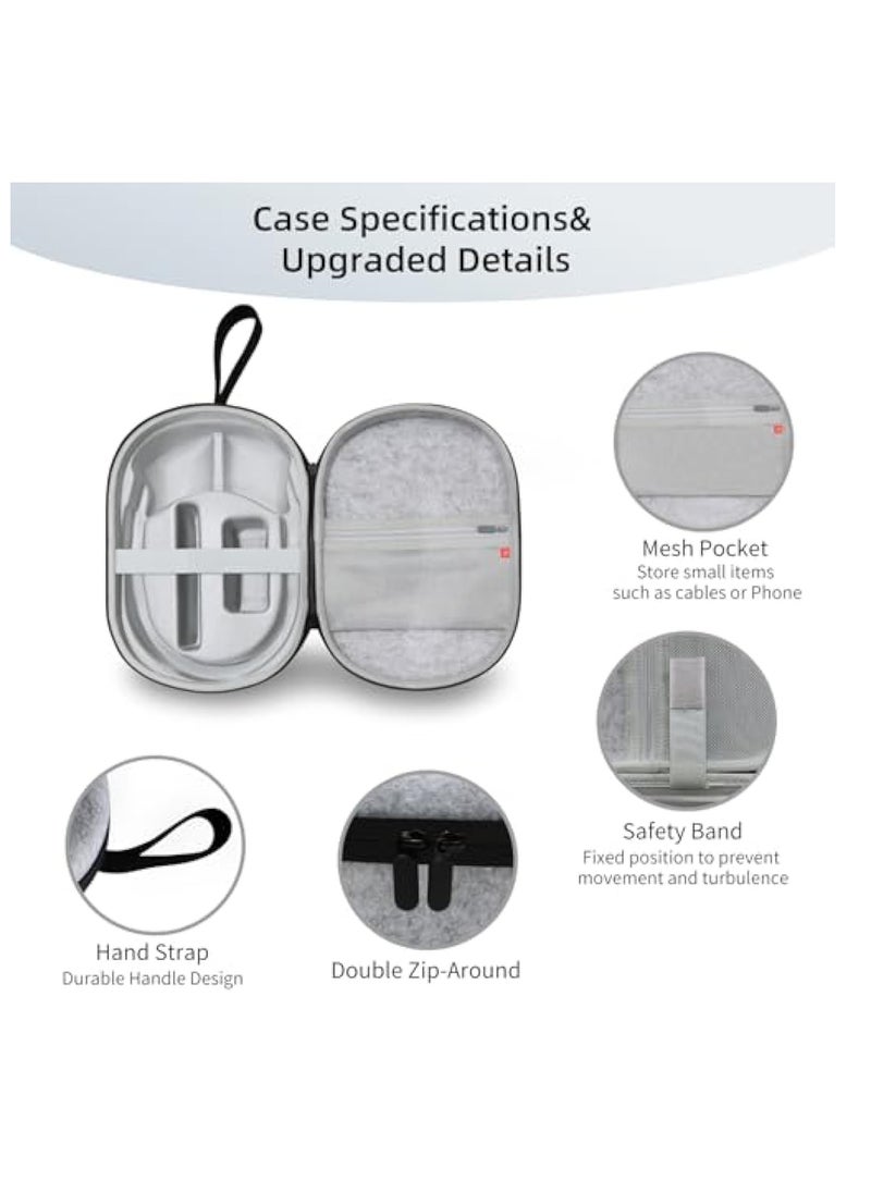 Generic - Carrying Case Compatible with Apple Vision Pro, VR Gaming Headset and Touch Controllers Accessories, Accessories Organizer Storage Hard Shell Travel Case for Apple Vision VR, Gray - Image 1