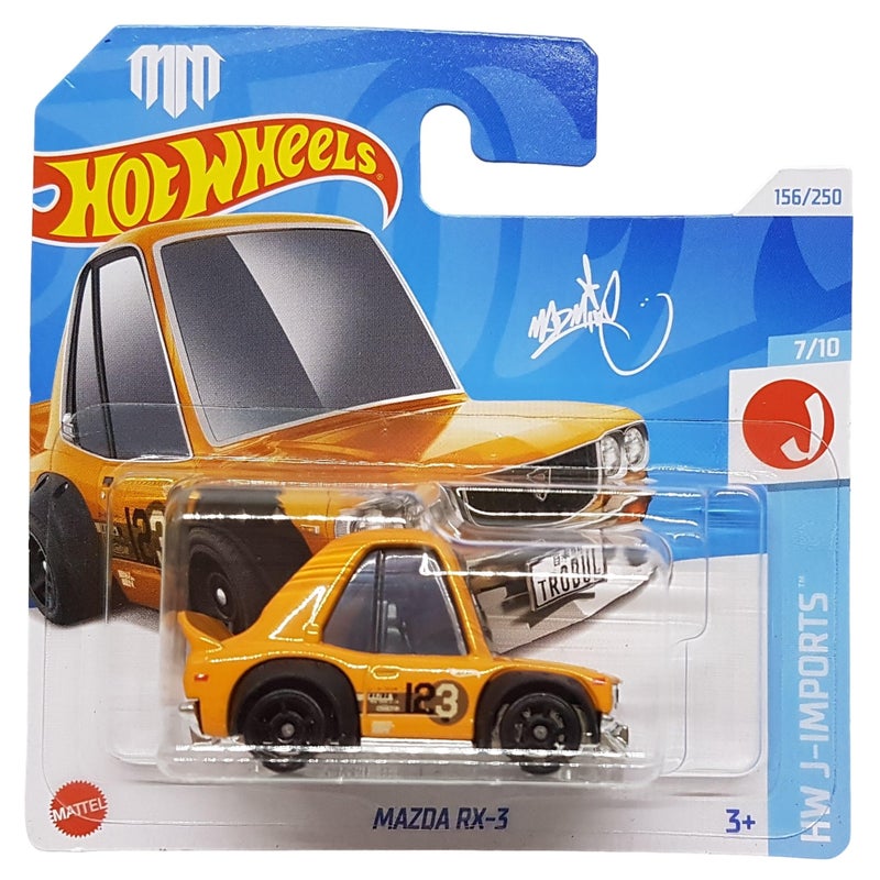 Hot Wheels Hot Wheels - Mazda RX-3 - HW J-Imports 7/10 - HRY71 - Short Card - K&N - Toyo Tires - Orange - Mattel 2024 - 1:64  - Image 1