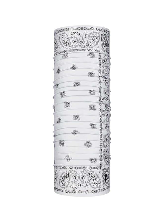 Buff CoolNet UV Neck Gaiter, UPF 50 Sun Protection, Breathable, Cooling Bandana, Versatile, Quick Dry Face Mask, Santana Grey, Adult Size