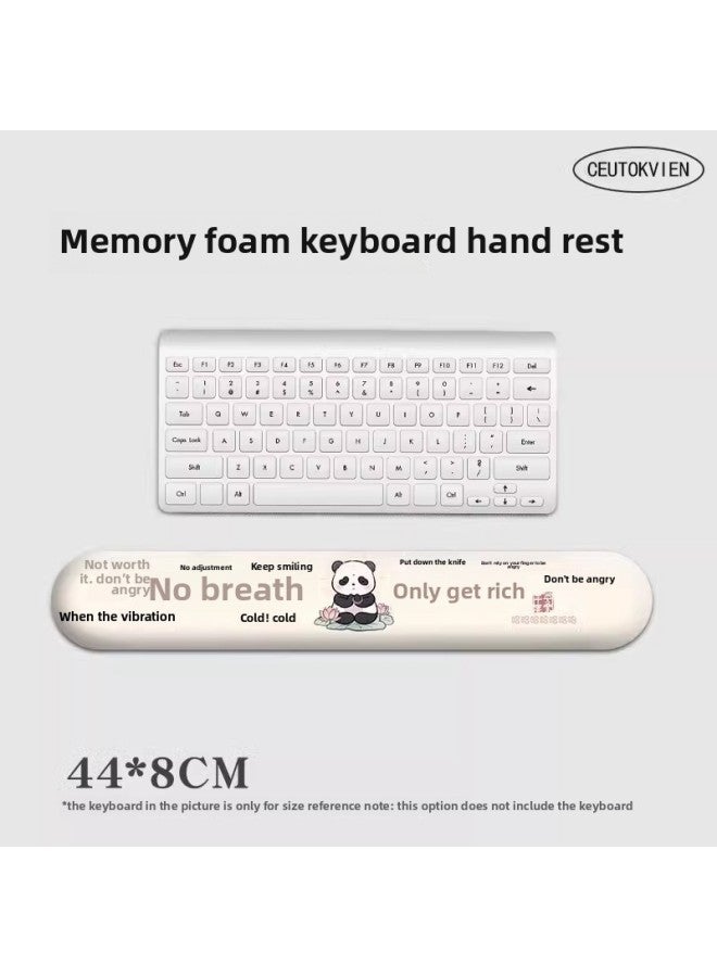 Panda Wrist Mouse Pad 3D Wrist Girl Memory Foam Notes Computer Office Keyboard Hand-held Anti-tendon Sheath Students-Pattern:Daze Bear [mouse Pad + Keyboard Rest]