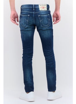 TRUE RELIGION Men Skinny Fit Ripped Denim Jeans, Blue  - Image 4