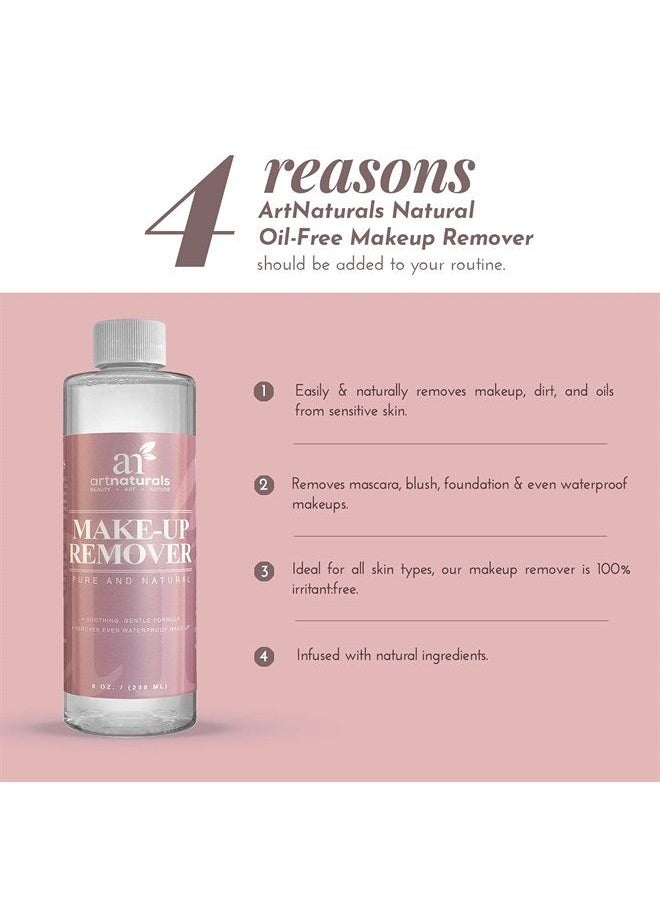 artnaturals - artnaturals Natural Oil-Free Makeup Remover - Cleansing Cosmetics – for Face - 8.0 oz - Image 1