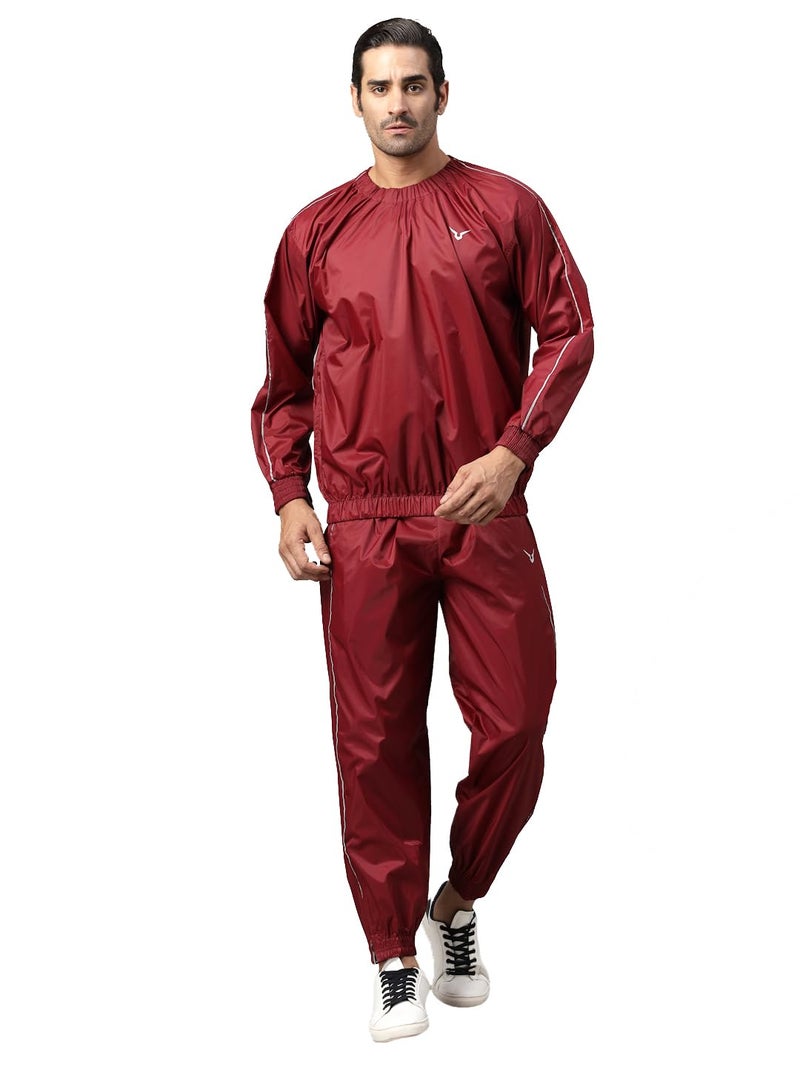 Invincible Men's Sauna Suit (Red Intermediate Level, XL) - Image 1