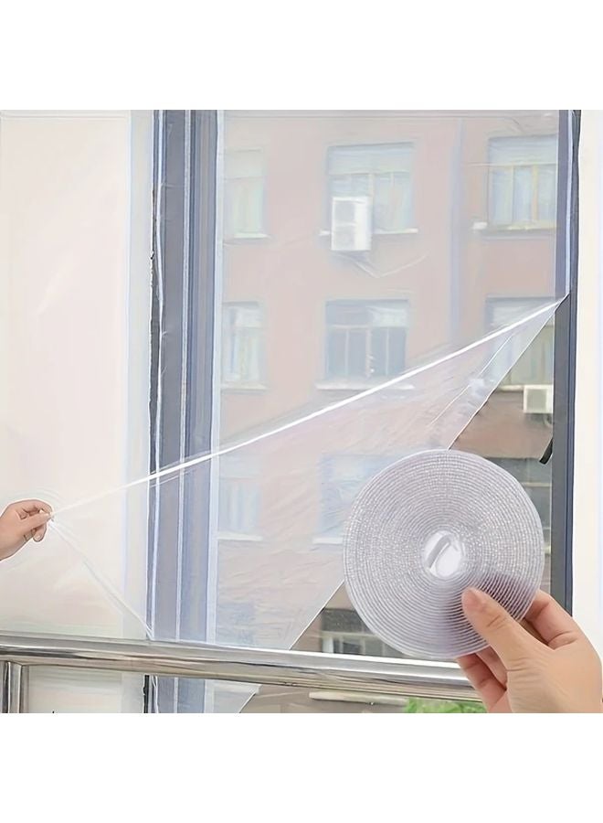 Black Self Adhesive Mosquito Net Screen Kit For Windows Easy Install With Hook And Loop Tape - Image 3