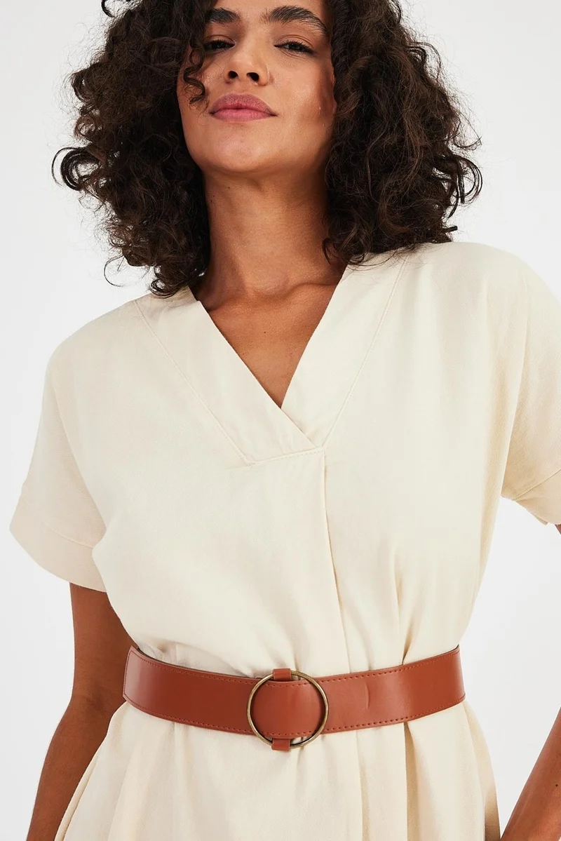 Alexander Gardi Alexandergardı V-neck Belted DRESS (A23-10141)