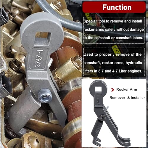 Camoo Rocker Arm Remover/Installer & Valve Spring Compressor Tool for 1999-2013 Jeep, Dodge, for Chrysler with 3.7L & 4.7L Engines, 3/8 Inch Drive Replace for 3747-1 10102 8426 8387 8516A - Image 4