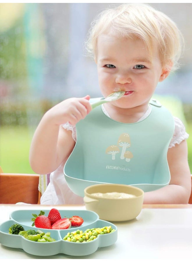 YMCF Products YMCF Products 2-Pack Waterproof Silicone Baby Bib Light Weight Comfortable Easy Wipe Clean - Image 4