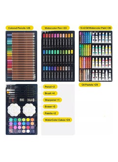 deluxe 145pcs aluminum case drawing coloring