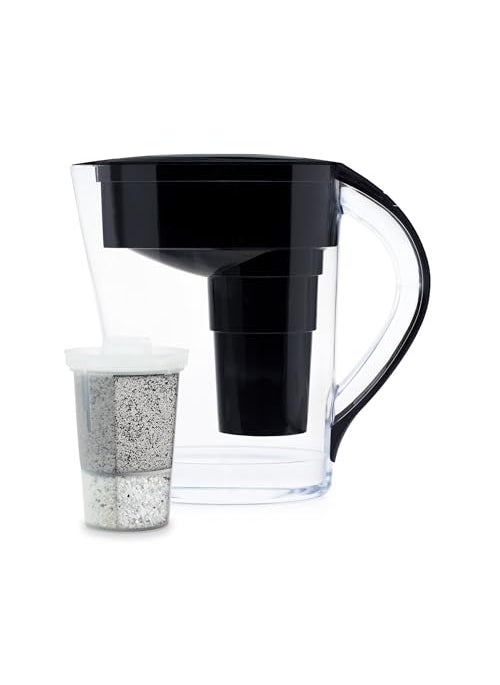 Santevia Santevia MINA Alkaline Pitcher  9Cup at Water Filter System That Adds Minerals and Makes Alkaline Water  Fluoride Chlorine and Lead Water Filter  American Filtration Media 