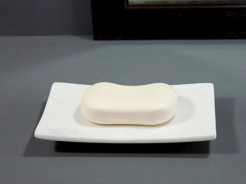 MBSC Natural Marble Stoneware Soap Dish Bathing Accessories Holder for Bathroom, Kitchen, Bathtub, Wash basins - Image 4