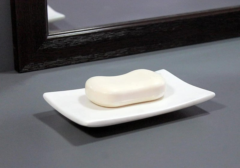 MBSC Natural Marble Stoneware Soap Dish Bathing Accessories Holder for Bathroom, Kitchen, Bathtub, Wash basins - Image 3