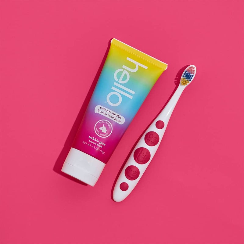 hello Unicorn Baby and Toddler Soft Toothbrush for All Ages, BPA Free, Easy to Grip Handle, 6 Count - Image 5