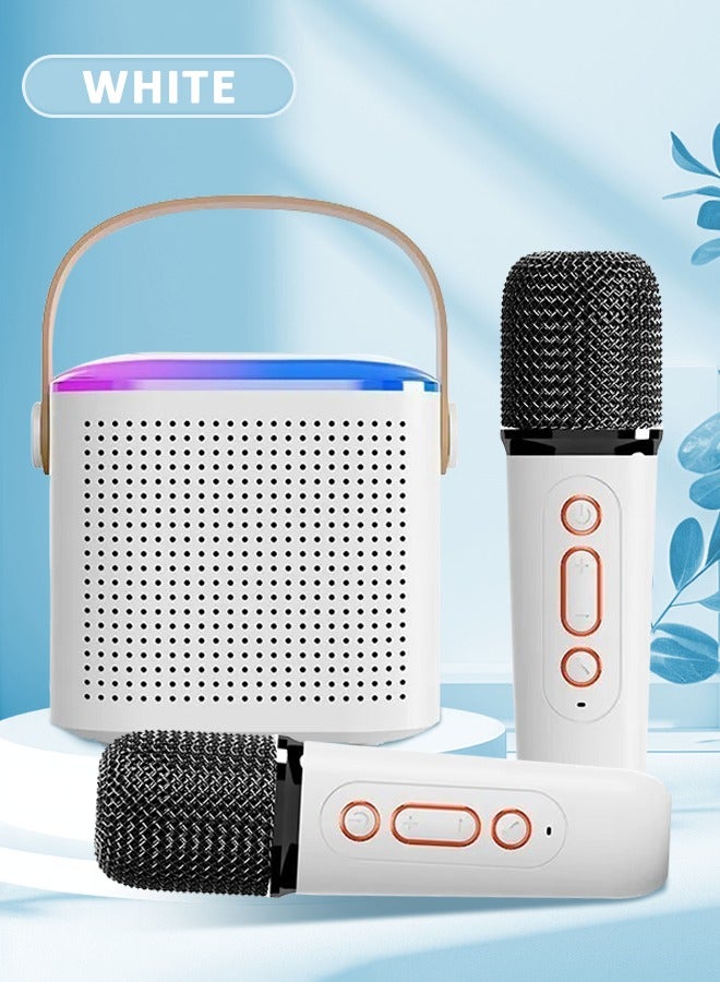 Y1 بلوتوث الصوت اللاسلكي الكاراوكي مكبر الصوت الصغير المحمول بلوتوث ميكروفون الكاراوكي مكبر الصوت مجموعة المنزل KTV RGB Ligh - Image 1