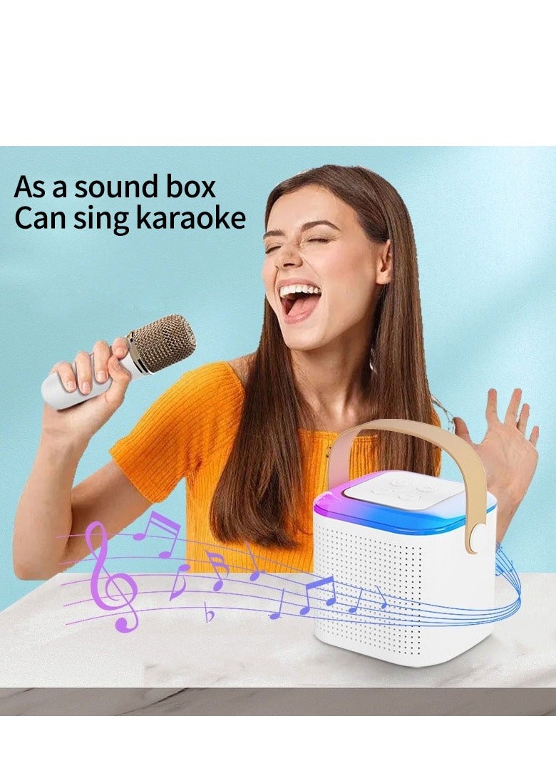 Y1 بلوتوث الصوت اللاسلكي الكاراوكي مكبر الصوت الصغير المحمول بلوتوث ميكروفون الكاراوكي مكبر الصوت مجموعة المنزل KTV RGB Ligh - Image 5