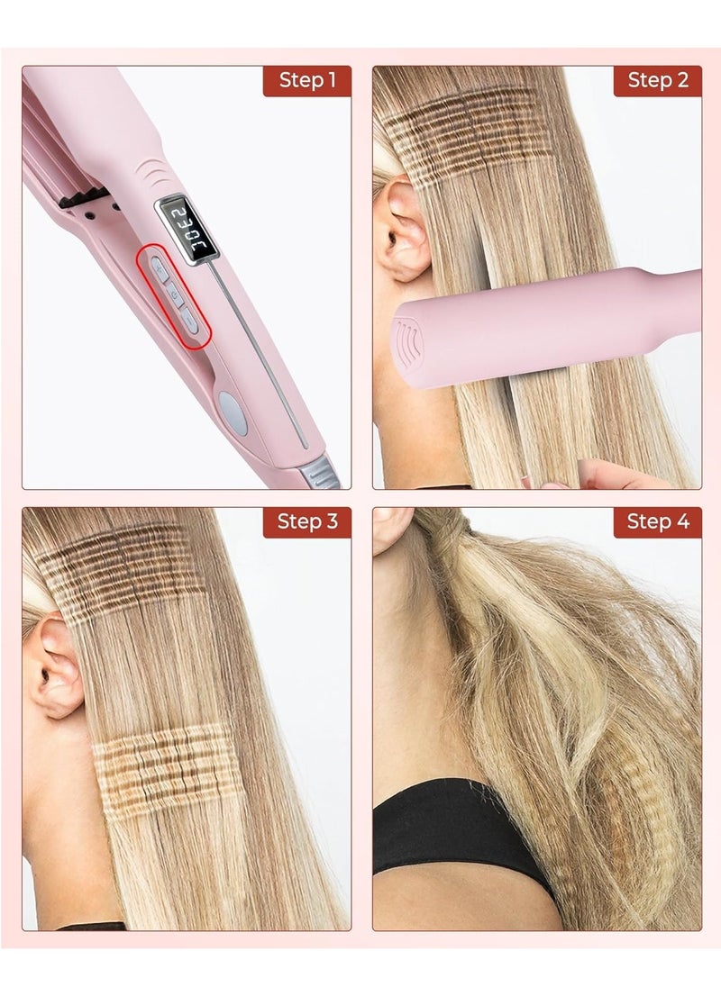 Joyelink - Hair Crimpers for Fluffy Hairstyle Crimpers Hair with Anti Static Ceramic Hair Crimper Adjustable Temperature, Dual Voltage for Girls - Image 1