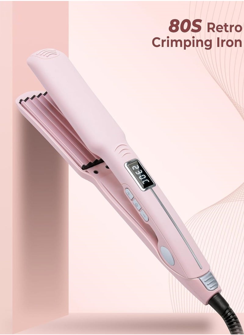 Joyelink - Hair Crimpers for Fluffy Hairstyle Crimpers Hair with Anti Static Ceramic Hair Crimper Adjustable Temperature, Dual Voltage for Girls - Image 1