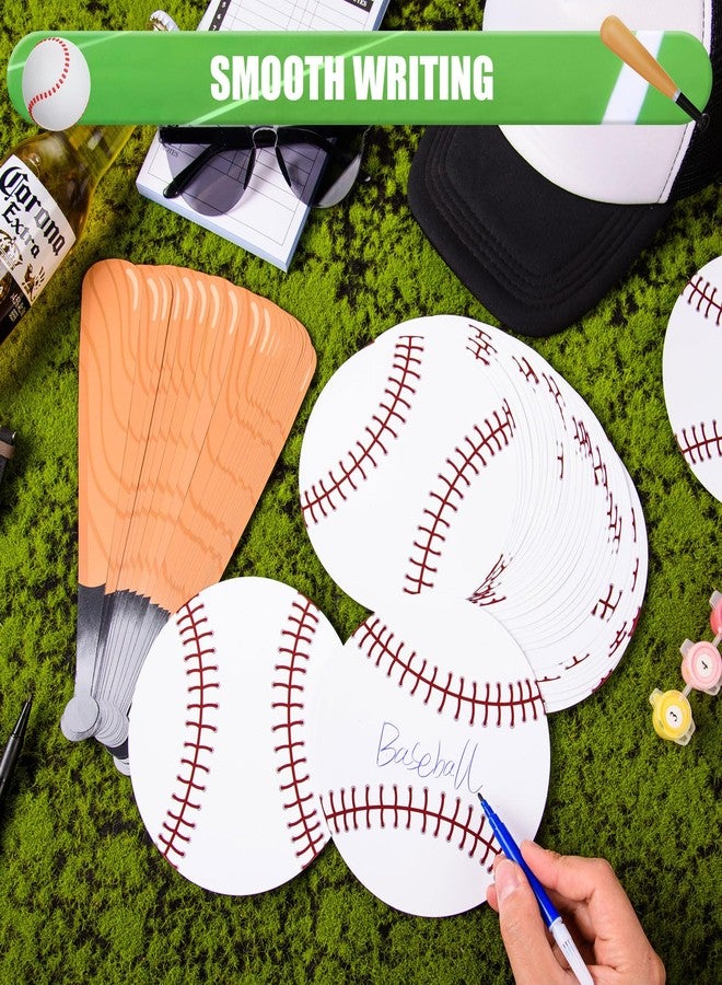 FOBSME 80 Pcs Baseball and Baseball Bat Cutouts Paper Baseball Die-Cuts Baseballs Theme Bulletin Board Cutouts with Glue Points for Sport Theme Birthday Party Classroom Wall Cabinets Decorations - Image 5