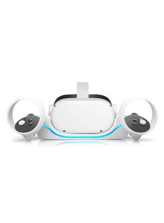 قاعدة شحن سريعة لنظارة Oculus Quest 2 - محطة شحن USB مع ضوء متناسق ورف تخزين لوحدات التحكم لسماعة الواقع الافتراضي. - pzsku/Z97185D130AB9D0FD32A4Z/45/1749204306/ea5df895-ae7d-41be-8bdc-576338cd90b6