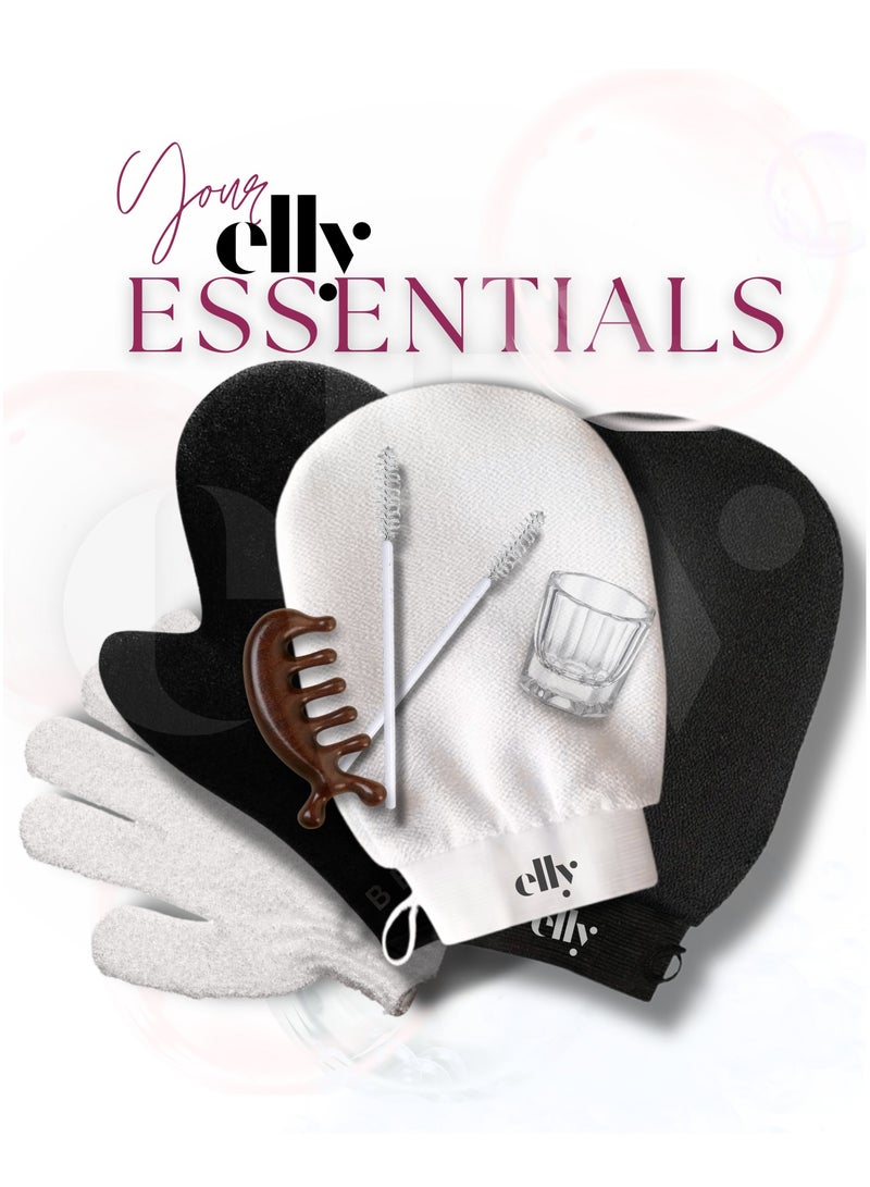 ELLY - Spa Set for Body Care – Luffa Sponge, Long Back Raffia Sponge & Nail Scrubber Tool – Exfoliating, Natural Bath Essentials for Soft Skin & Relaxation - Image 3