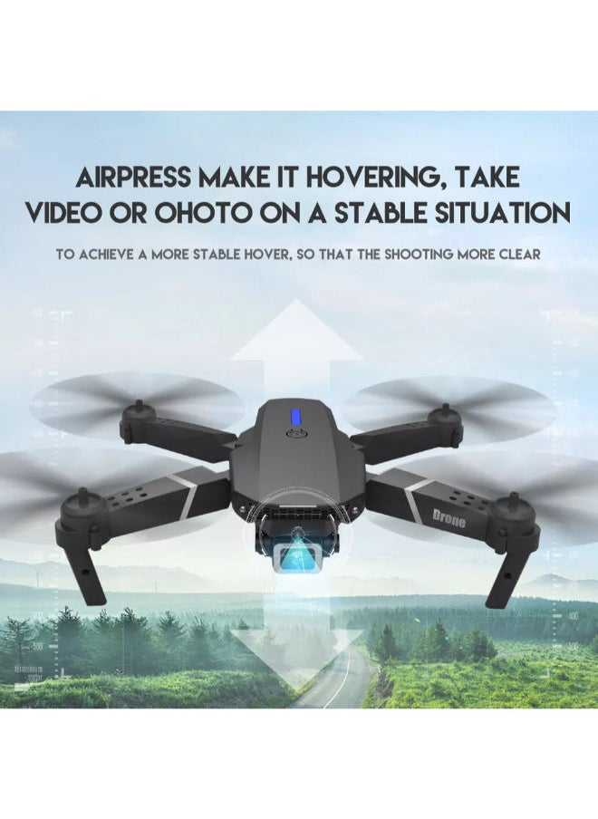 E88 Drone With Camera For Adults, Drone For Children, Drone For Beginners With Altitude Hold, WiFi FPV Quadcopter With 4K Wide Angle Camera Live Video Mobile APP Control