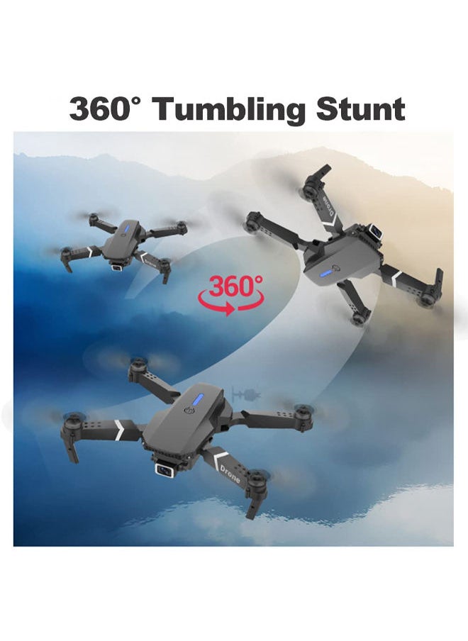 E88 Drone With Camera For Adults, Drone For Children, Drone For Beginners With Altitude Hold, WiFi FPV Quadcopter With 4K Wide Angle Camera Live Video Mobile APP Control