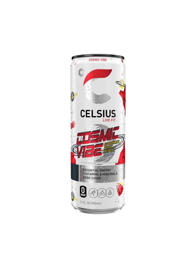 CELSIUS مشروب الطاقة الفوار بنكهة الفواكه الكونية، خالي من السكر، 12 أونصة سائلة (عبوة من 12) - Image 5