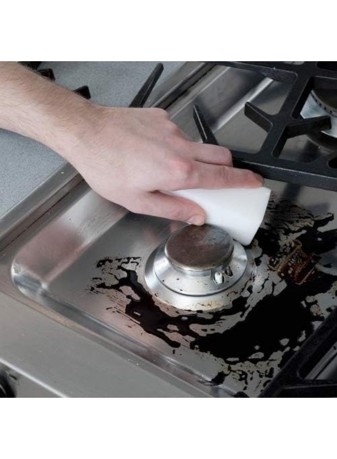 STK 20 Pack Extra Thick Magic Cleaning Pads - Eraser Sponge for All Surfaces - Kitchen-Bathroom-Furniture-Leather-Car-Steel - Just Add Water to Erase All Dirt - Melamine - Universal Cleaner - Image 4