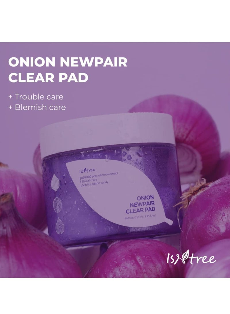 ايسنتري ISNTREE Onion Newpair وسادة شفافة 250 مل 8.45 أونصة سائلة للعناية بالعيوب، وسادة ذات ملمس ناعم - Image 2