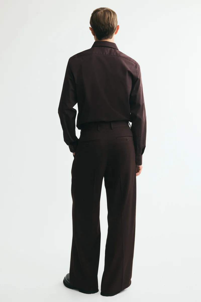H&M  Loose Fit Wool-blend suit trousers for Men | Best Price UAE