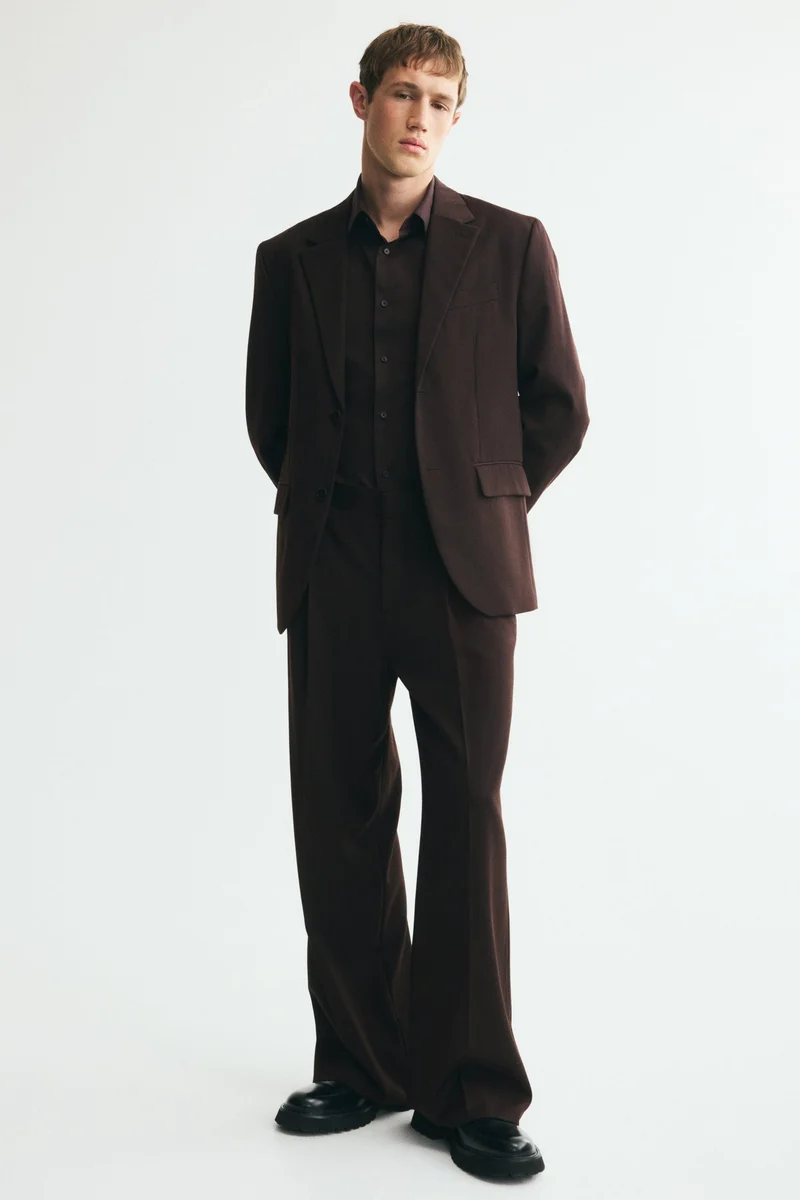 Loose Fit Wool-blend suit trousers