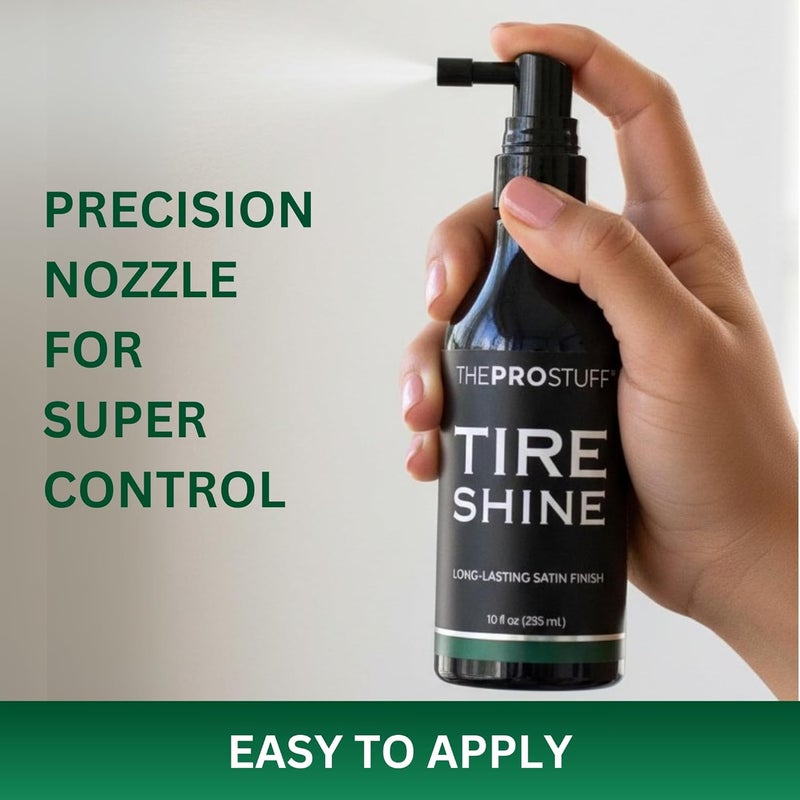 The Pro Stuff Tyre Shine - Satin Tyre Dressing for Deep Black Finish | No Sling, Quick Drying, Solvent-Free | Car Tyre Shine for Enthusiasts | 150 ml - Image 4