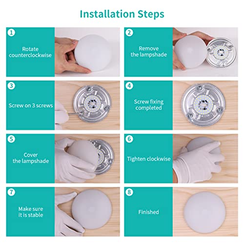 RVZONE 4.5 Inch RV LED Ceiling Puck Light RV Boat Interior Light DC 12V Surface Mount Ceiling Dome Light, 4.5W Panel Downlight for Camper Van Travel Trailer Motorhome(Cool White, Pack of 5) - Image 4