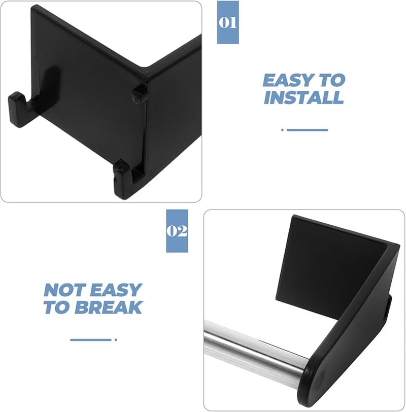 حامل مناشف ورقية للحائط من الفولاذ المقاوم للصدأ رف لوحة مثقبة سهل التركيب للمطبخ - Image 5