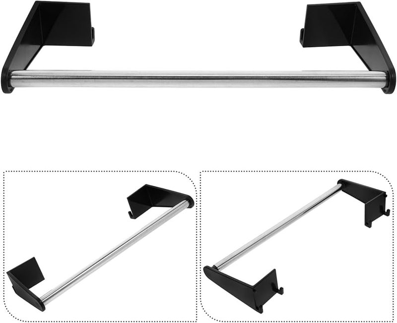 حامل مناشف ورقية للحائط من الفولاذ المقاوم للصدأ رف لوحة مثقبة سهل التركيب للمطبخ - Image 4