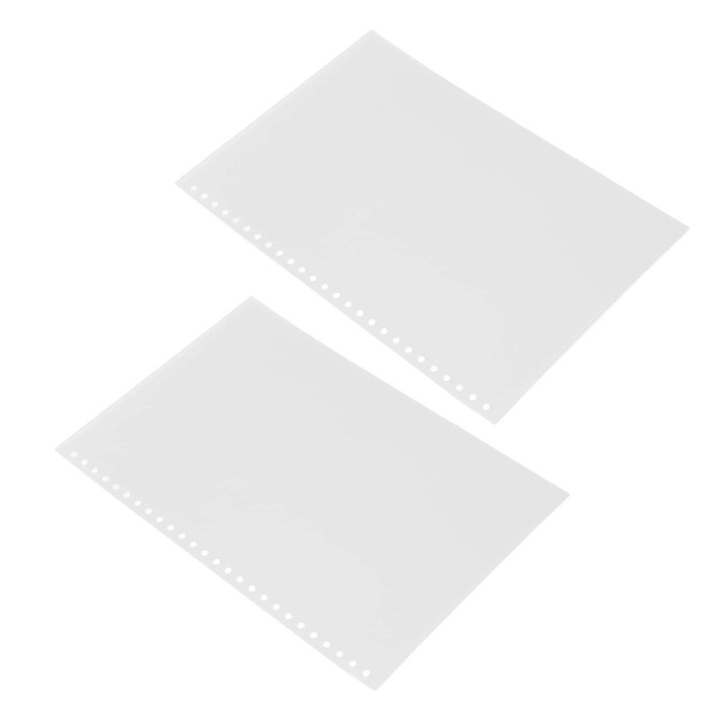 White B5 26 Hole Loose Leaf Paper Cover 50pcs PP Plastic Sheet Protector For Documents - Image 3