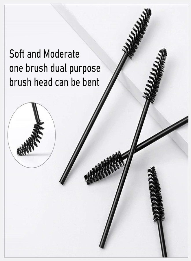 Globelle Mascara Eyelash Wands Brush for Eyelash Extension Eyebrow and Makeup Colour/Makeup Brush Eyebrow Eyelash Wand for Extension Makeup Brush Tool, Black- Pack of 50pcs - Image 4