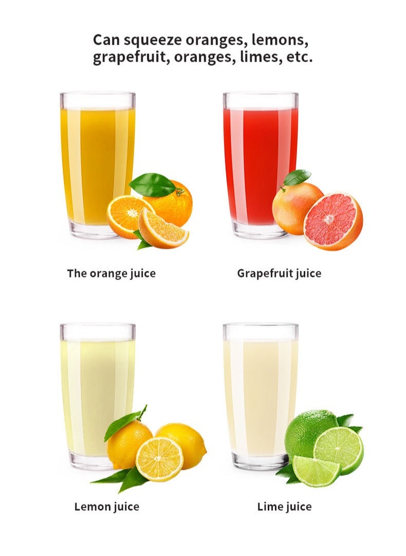 sokany - Electric Citrus Juicer 350W Stainless Steel Orange Juicer Freshly Pressed Fruit for Squeezes Oranges Lemons Lime Juices JE-651E Black - Image 1