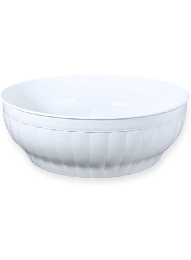 Stefanplast Stefan Plast Ribbed Salad-Bowl Cm. 34 White - Image 1