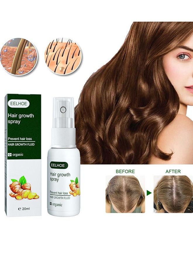 EELHOE - Ginger Hair growth spray, Rapid Growth Hair Treatment 7 Day Hair Growth Serum Essence Oil Regrow, Ginger Essential Oil Stop Hair Loss Hair, Thinning Treatment Hair Growth Oil for Women & Men 20ML - Image 1