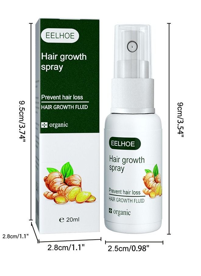 EELHOE - Ginger Hair growth spray, Rapid Growth Hair Treatment 7 Day Hair Growth Serum Essence Oil Regrow, Ginger Essential Oil Stop Hair Loss Hair, Thinning Treatment Hair Growth Oil for Women & Men 20ML - Image 1