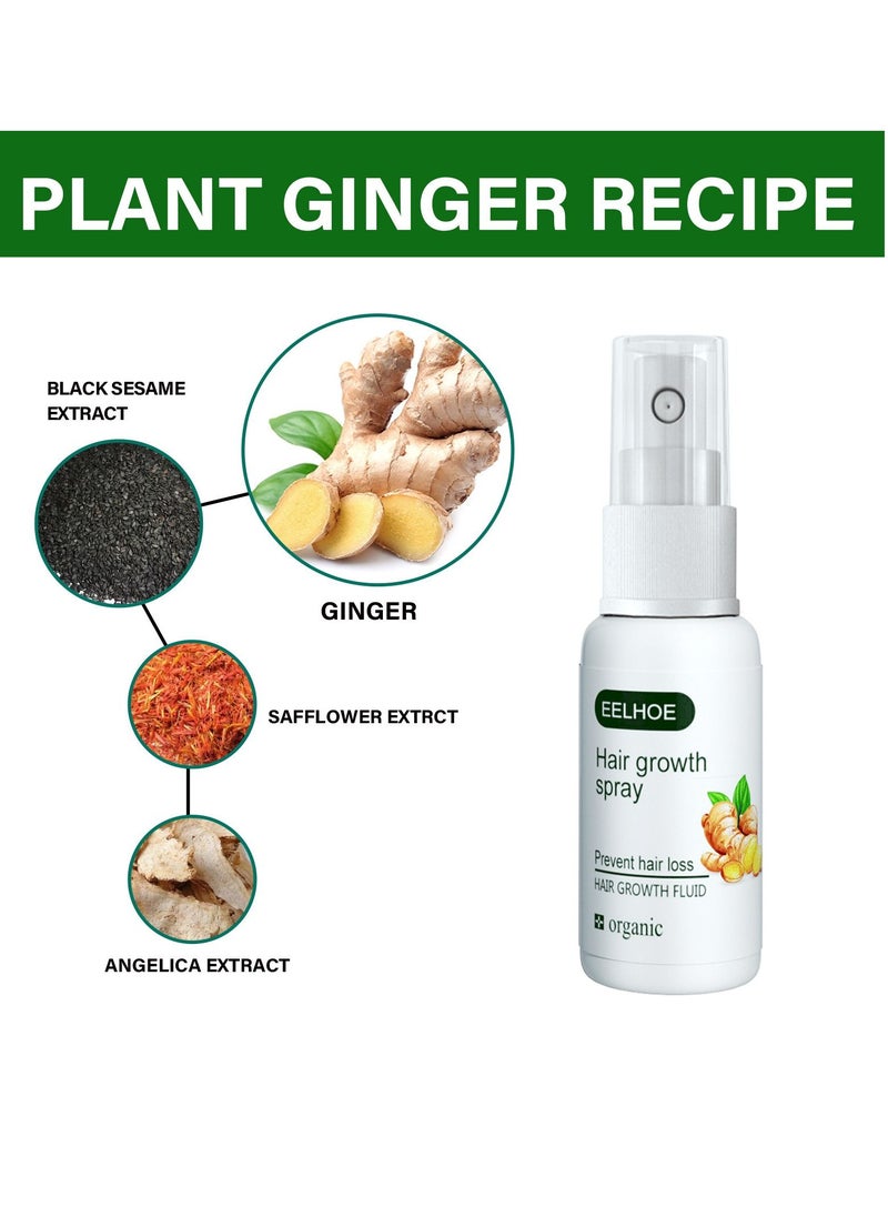 EELHOE - Ginger Hair growth spray, Rapid Growth Hair Treatment 7 Day Hair Growth Serum Essence Oil Regrow, Ginger Essential Oil Stop Hair Loss Hair, Thinning Treatment Hair Growth Oil for Women & Men 20ML - Image 1