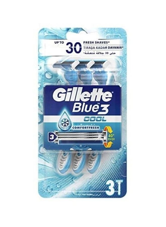 Gillette شفرة حلاقة زرقاء 3، 3 قطع